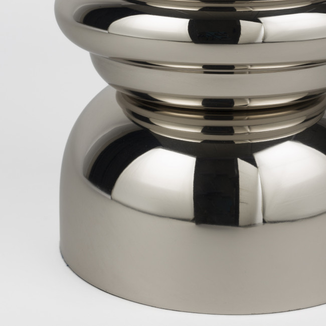 Kinga - Table d'appoint ronde en chrome ø29,5cm