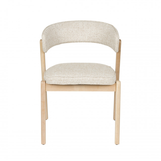 Bright - Lot de 2 chaises en tissu et bois