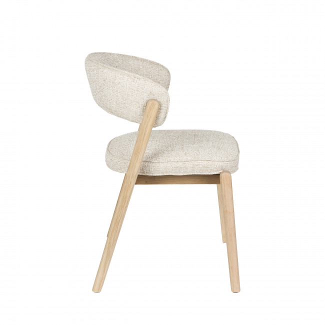 Bright - Lot de 2 chaises en tissu et bois