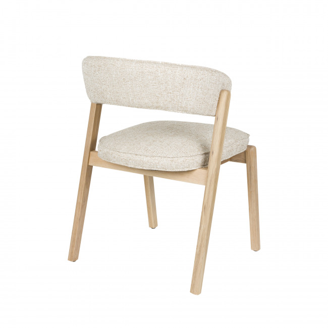 Bright - Lot de 2 chaises en tissu et bois