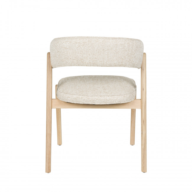 Bright - Lot de 2 chaises en tissu et bois