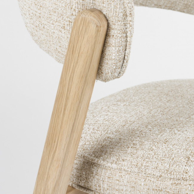 Bright - Lot de 2 chaises en tissu et bois