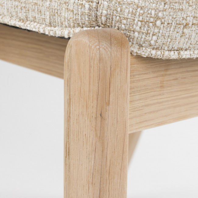 Bright - Lot de 2 chaises en tissu et bois