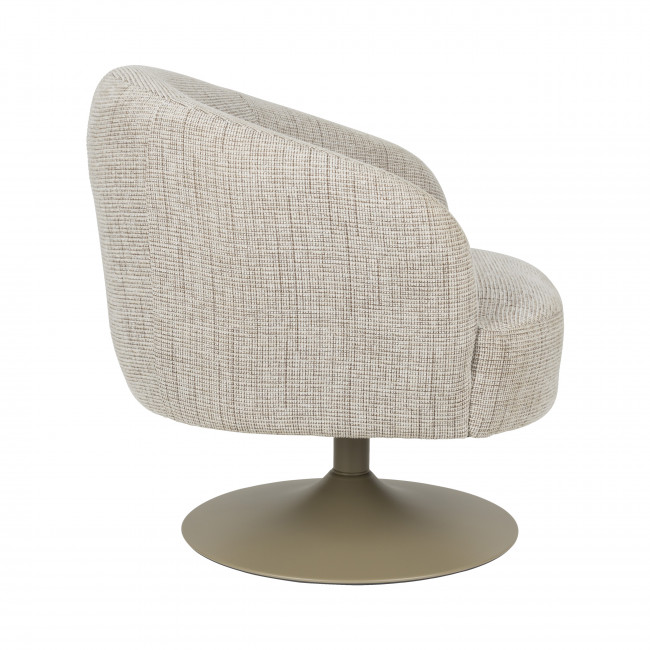 Renate - Fauteuil pivotant en tissu et métal