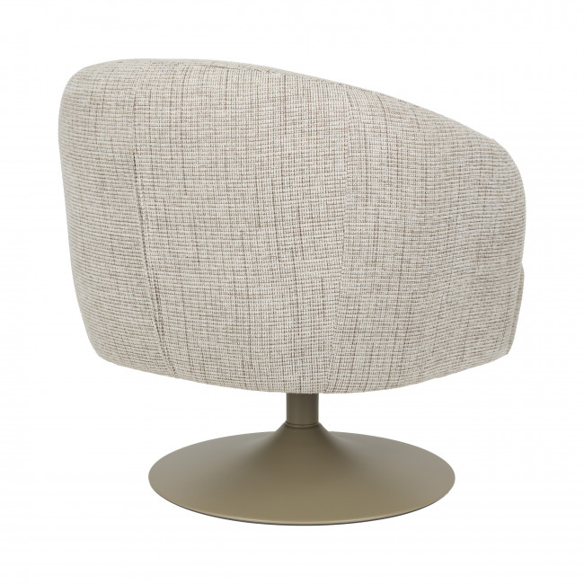 Renate - Fauteuil pivotant en tissu et métal