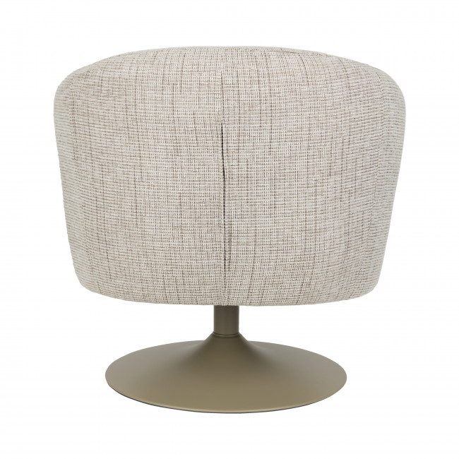 Renate - Fauteuil pivotant en tissu et métal