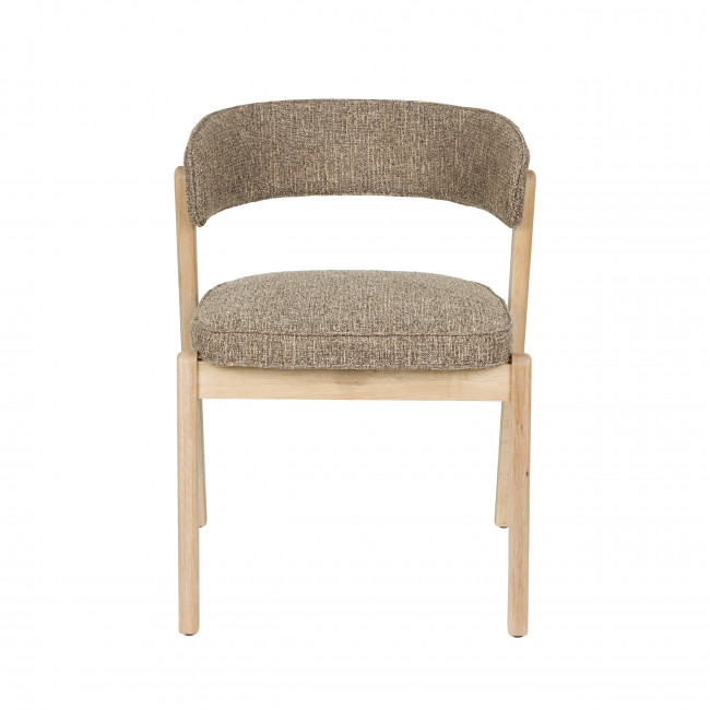 Bright - Lot de 2 chaises en tissu et bois