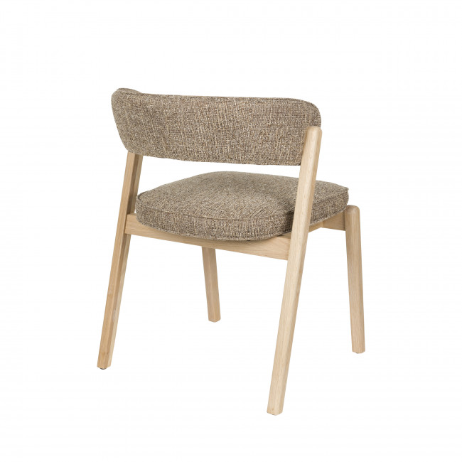 Bright - Lot de 2 chaises en tissu et bois