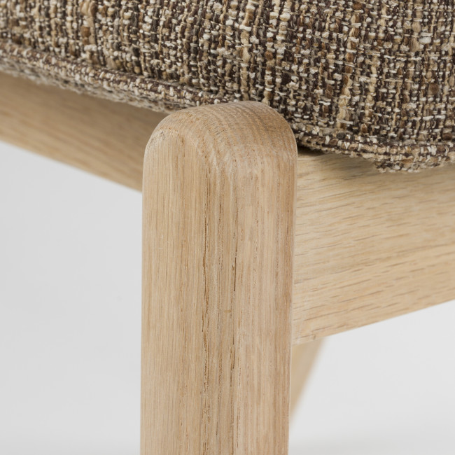 Bright - Lot de 2 chaises en tissu et bois