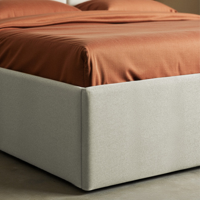 Lou - Lit coffre en tissu 140x190cm