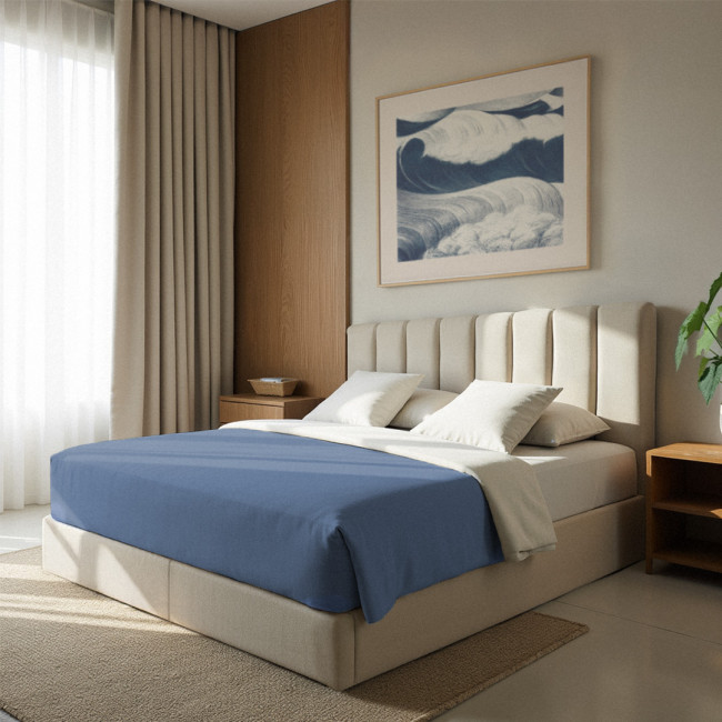 Lou - Lit coffre en tissu 160x200cm