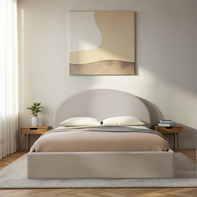 Backo - Lit coffre en tissu 160x200cm