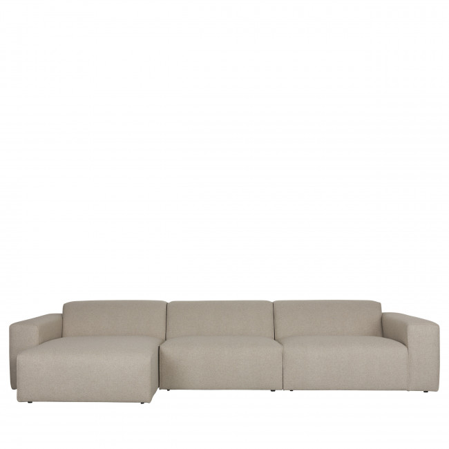 Milka - Canapé d'angle gauche 4 places en tissu