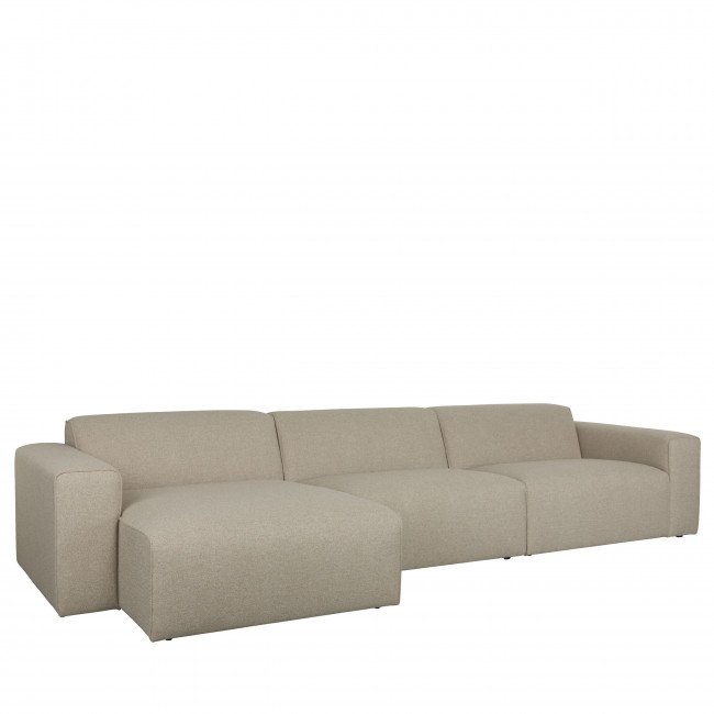 Milka - Canapé d'angle gauche 4 places en tissu