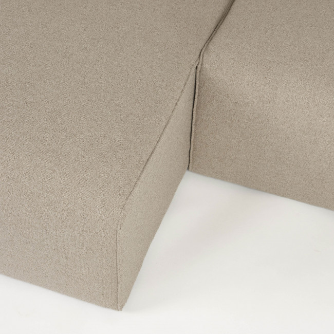 Milka - Canapé d'angle gauche 3 places en tissu