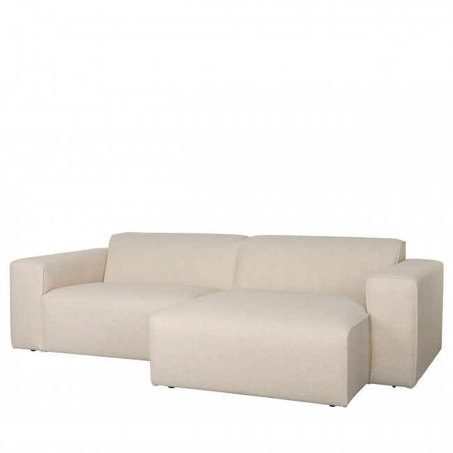 Milka - Canapé d'angle droit 3 places en tissu