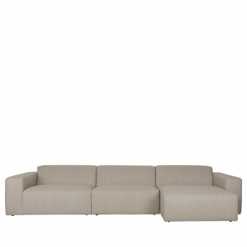 Milka - Canapé d'angle droit 4 places en tissu