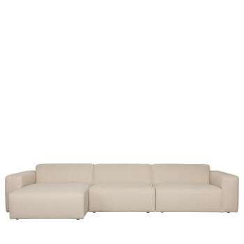 Milka - Canapé d'angle gauche 4 places en tissu