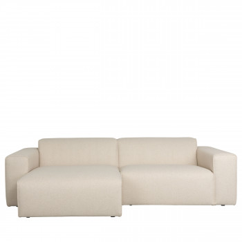 Milka - Canapé d'angle gauche 3 places en tissu