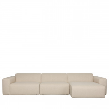 Milka - Canapé d'angle droit 4 places en tissu