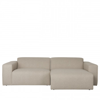 Milka - Canapé d'angle droit 3 places en tissu