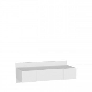 Ely - Coiffeuse murale 3 portes avec miroir intégré L100cm