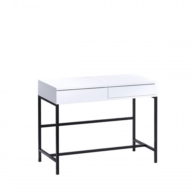 Meya - Coiffeuse 1 tiroir avec miroir et rangement à bijoux intégré L100cm