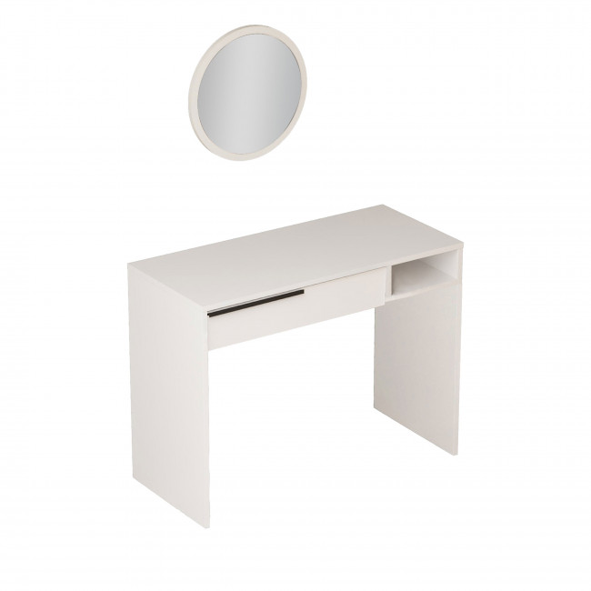 Soya - Coiffeuse 1 tiroir avec miroir à fixer L45cm