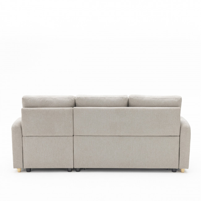 Matera - Canapé d'angle réversible convertible 3 places en tissu avec coffre