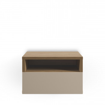 Quenor - Table de chevet murale 1 tiroir en bois