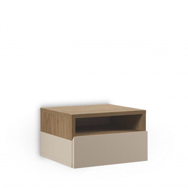 Quenor - Table de chevet murale 1 tiroir en bois