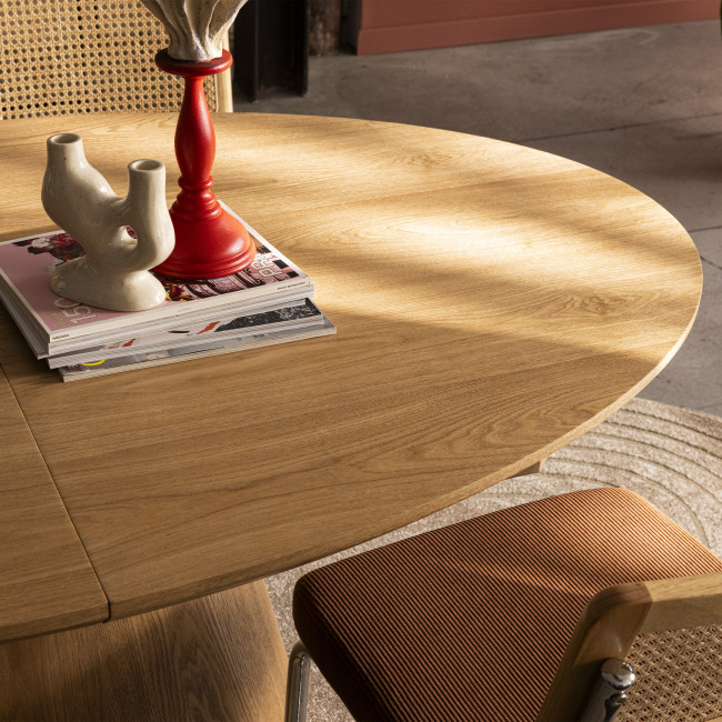 Cami - Table à manger extensible 8-10 personnes ovale en bois