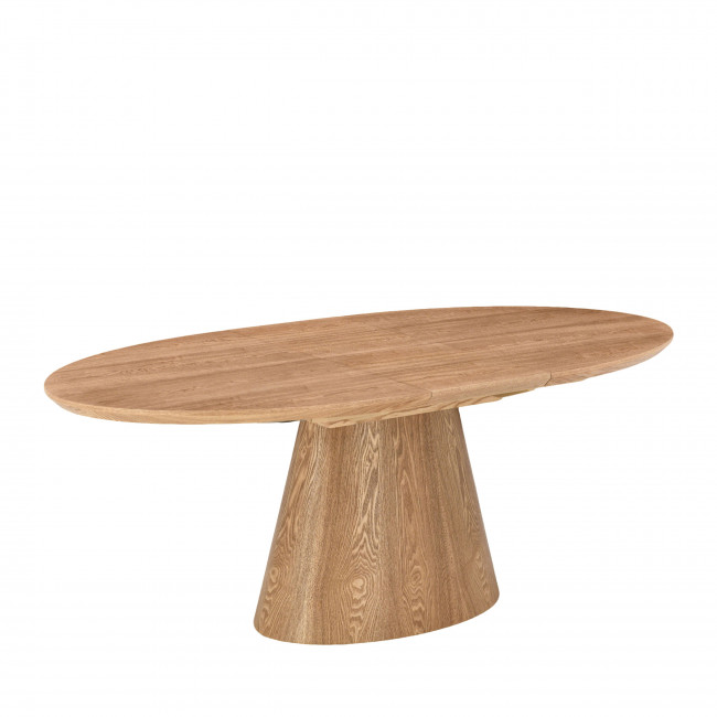 Cami - Table à manger extensible 8-10 personnes ovale en bois