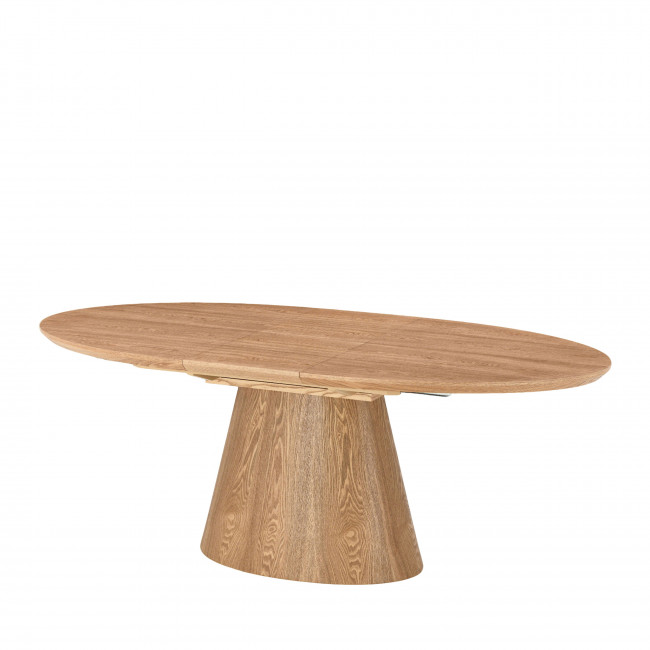 Cami - Table à manger extensible 8-10 personnes ovale en bois