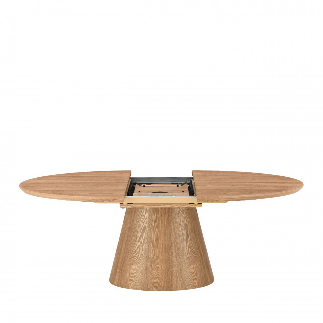 Cami - Table à manger extensible 8-10 personnes ovale en bois