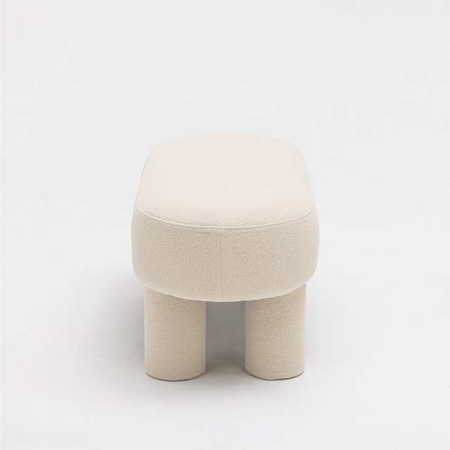 Ploom - Banc arrondi en tissu bouclette L105cm