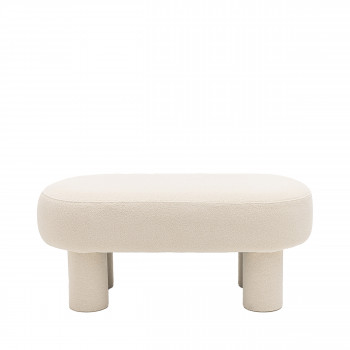 Ploom - Banc arrondi en tissu bouclette L105cm