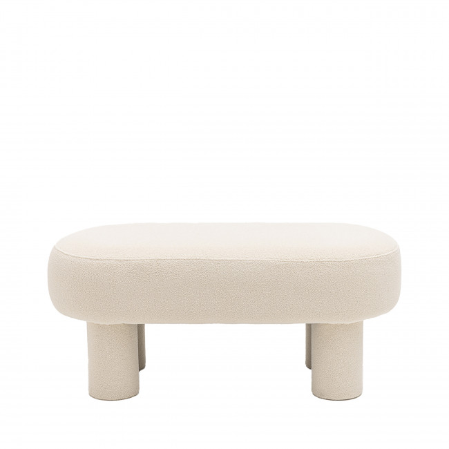 Ploom - Banc arrondi en tissu bouclette L105cm