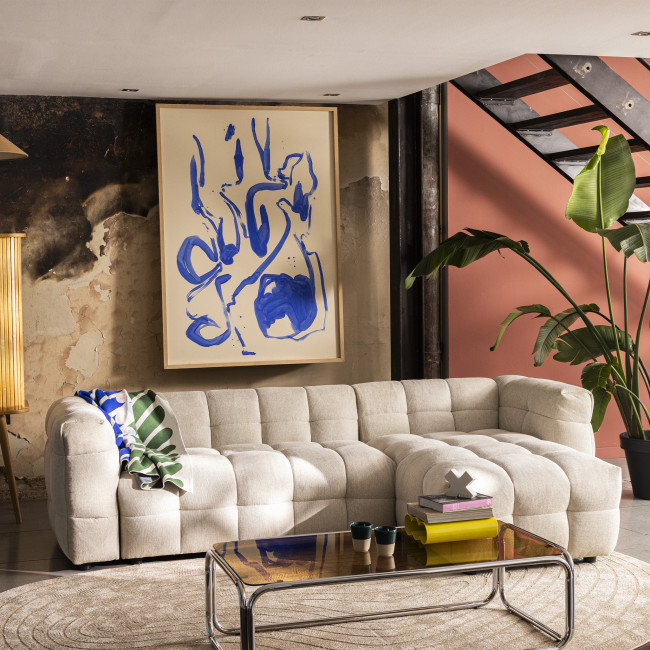 Bolly - Canapé d'angle réversible 4 places en tissu