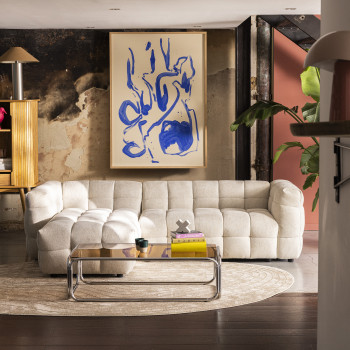 Bolly - Canapé d'angle réversible 4 places en tissu