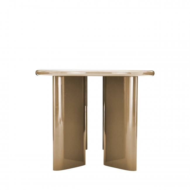 Glossi - Table à manger 8 personnes ovale en bois laqué