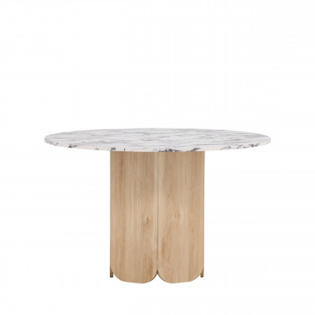 Tekla - Table à manger ronde en bois 4 personnes ø120cm