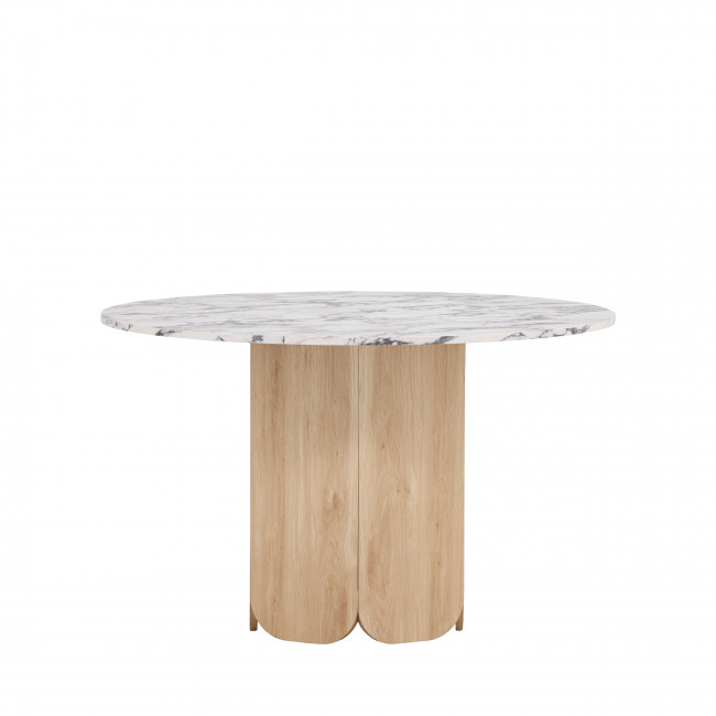 Tekla - Table à manger ronde en bois 4 personnes ø120cm