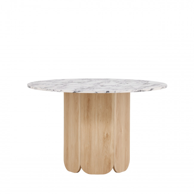 Tekla - Table à manger ronde en bois 4 personnes ø120cm