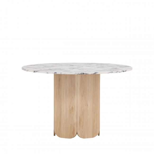 Tekla - Table à manger ronde en bois 4 personnes ø120cm