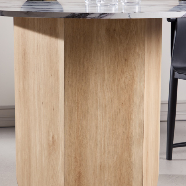 Tekla - Table à manger ronde en bois 4 personnes ø120cm