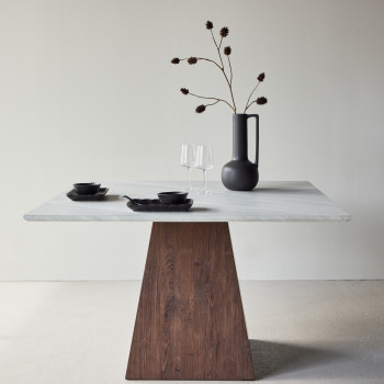 Cael - Table à manger carrée 4 places en bois