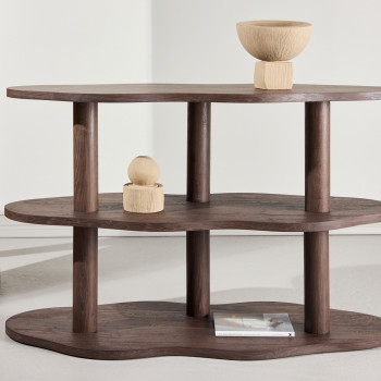 Moln - Étagère organique en bois L120cm