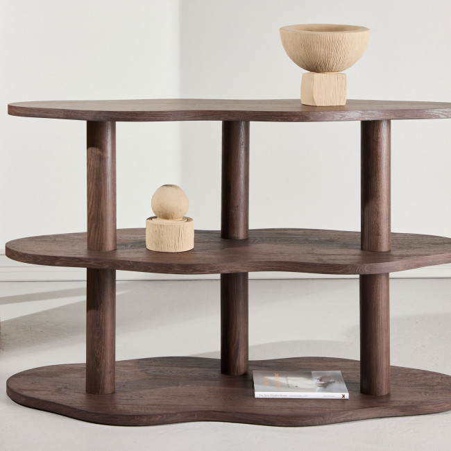 Moln - Étagère organique en bois L120cm