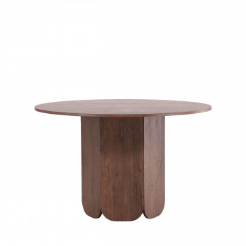 Tekla - Table à manger ronde en bois 4 personnes ø120cm